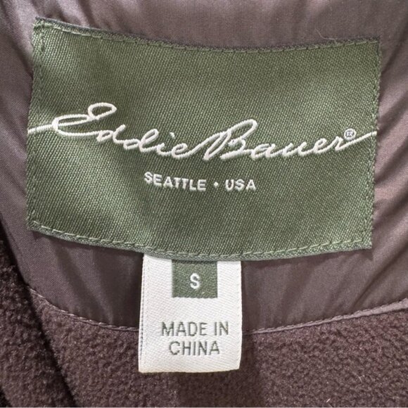 Eddie Bauer Seattle Brown Long Down Parka Coat Puffer Hood Women's Small - Picture 12 of 15